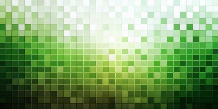 Abstract Green White Gradient Pixel Art, Digital Painting,  Modern Art,  Abstract Background, Colorful Texture