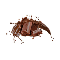 chocolate splash isolated on white background