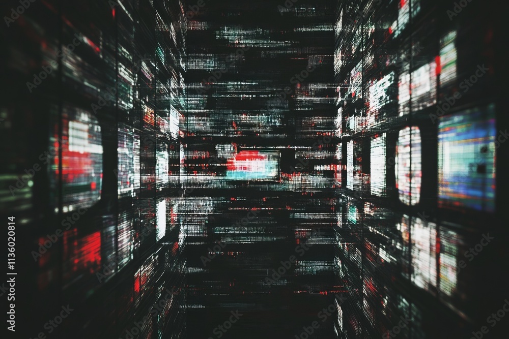 Poster Explore the depth of old-school CRT screen static creating a mesmerizing visual experience reminiscent of retro technology