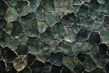 Dark green reptile skin texture showcasing detailed scales and natural patterns in a close-up view