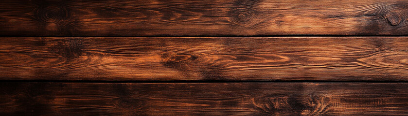 Naklejka premium Rustic wooden planks texture with rich brown tones and natural grain patterns.