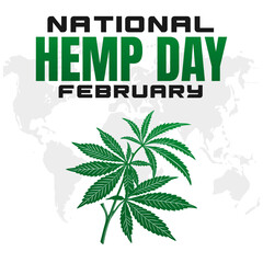 NATIONAL HEMP DAY Vector Illustration for post background