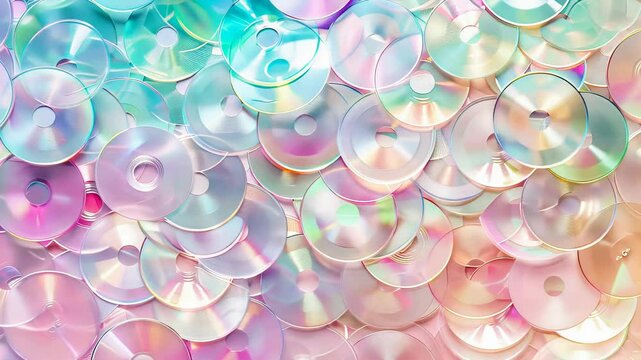 Colorful cds in motion: changing pattern of reflective discs