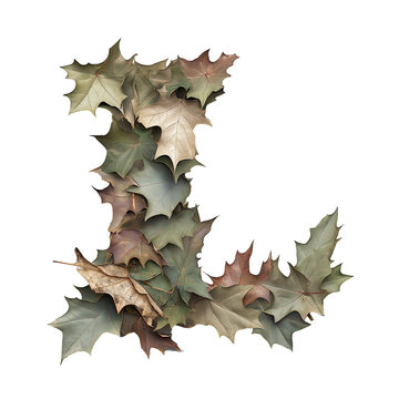 Leaves alphabet L