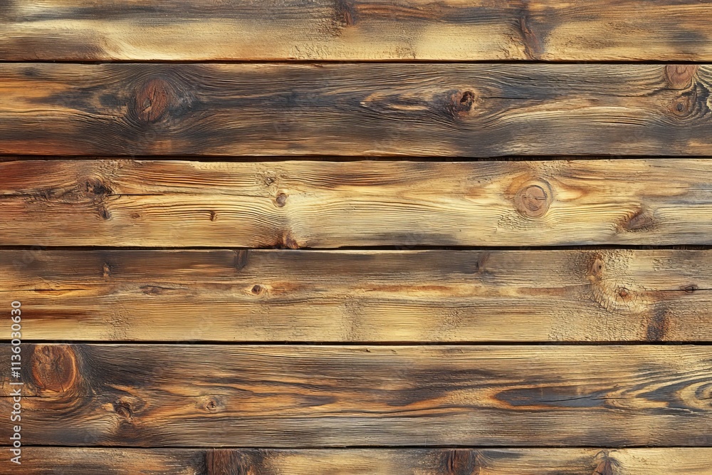 Poster Wooden surface texture showcasing distinct chisel marks and natural grain patterns
