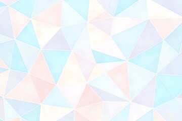 Obraz premium Pastel Blue, Pink, and Mint Low-Poly Triangle Background