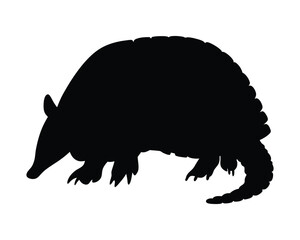 Armadillo black silhouette illustration
