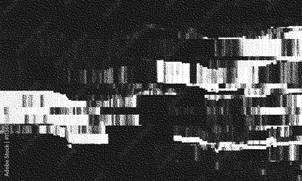 Poster glitch background. vhs grunge texture with noise effect and pixelation. analog video digital errors.