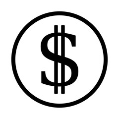 symbol dolara ikona, grafika wektorowa