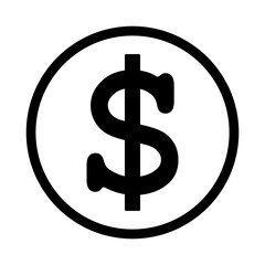 symbol dolara ikona, grafika wektorowa © robert6666