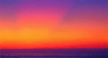 Fiery Horizon: A vibrant sunset paints the sky with intense hues of orange, pink, and purple, creating a breathtaking, almost surreal landscape.