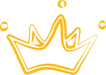 Crown queen or king hand drawn, royal, imperial, monarch
