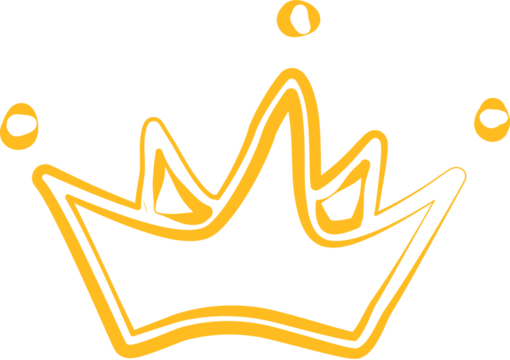 Crown queen or king hand drawn, royal, imperial, monarch