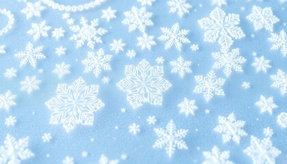 3d Abstract Scene of Snowflakes Forming Intricate Shapes and Patterns Across a Snowy Surface. Free Christmas Background. Chrismas Wallpaper. Cool Wallpaper 4k