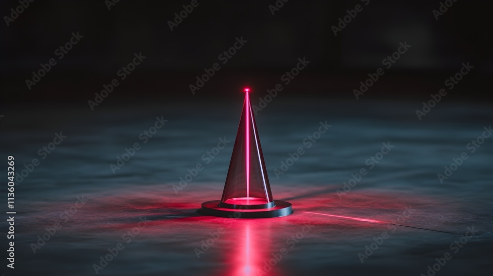 Poster laser projection event dark room visual content high-tech environment close-up view innovative conce