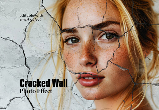 Cracked Wall Photo Effect