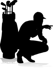 A golfer sports person playing golf