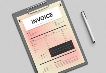Minimal Colorful Invoice Layout