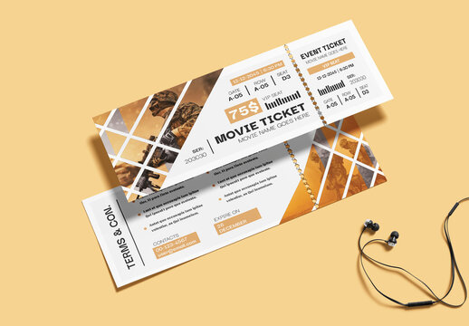 Modern And Minimal Ticket Design