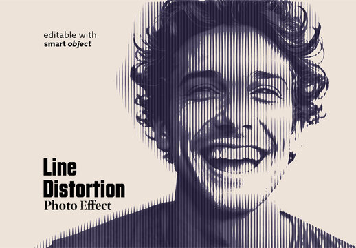 Line Distortion Photo Effect