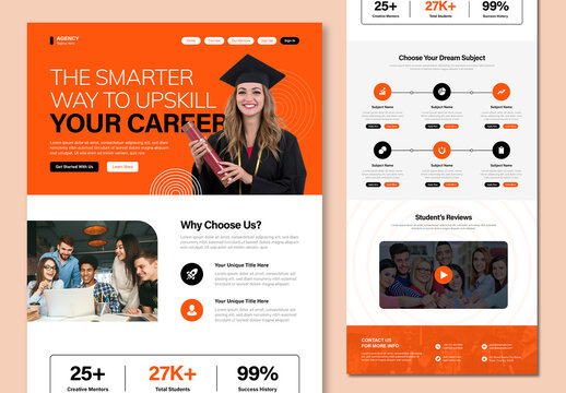Modern E Learning Newsletter Creative Design Template