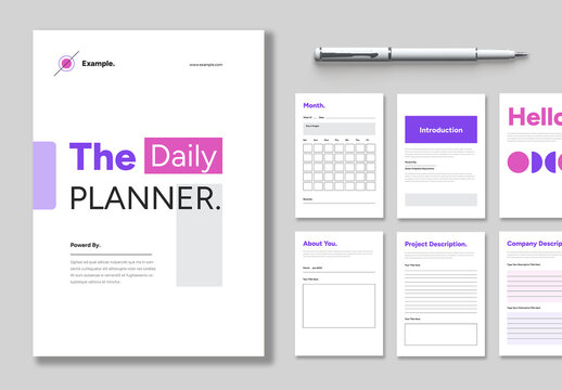 Vibrant Minimalist Daily Planner