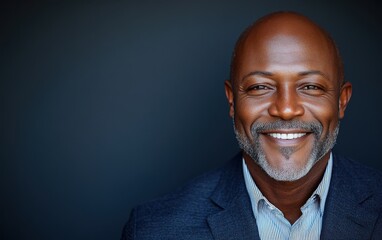 Fototapeta premium Confident businessman with a suit and a smile in a studio background, He looking at the camera
