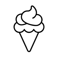 rainbow sherbet icon, ice cream day line art, ice cream icon - simple black line art icon of rainbow sherbet, symbolizing ice cream day celebrations. ice cream vector art.