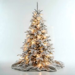christmas tree on white ai generative