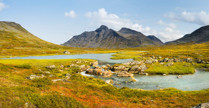 Bierikbakte, &Auml;hpar Massiv, Bielajahka, Sarek Nationalpark, Lappland, Schweden, Europa