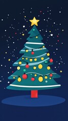 abstract christmas tree