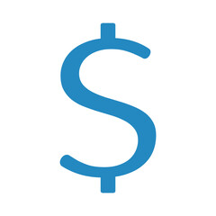 niebieski symbol dolara, grafika wektorowa © robert6666