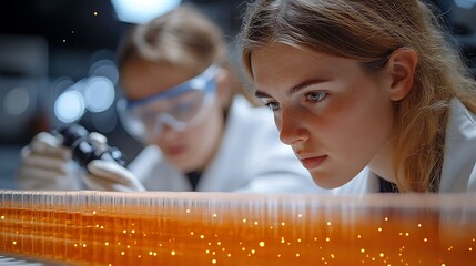 Young Scientists Working In Laboratory With Samples