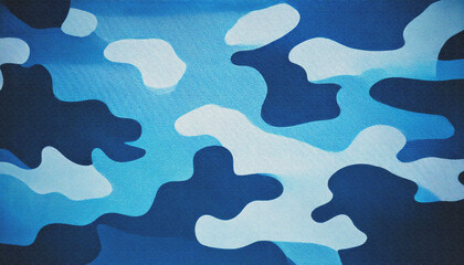 青の迷彩　抽象的な調和
