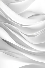 Fototapeta premium Soft Gray Waves on Minimalist White Background