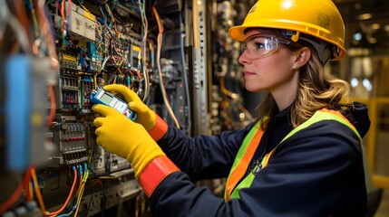 Industrial setting with a male engineer