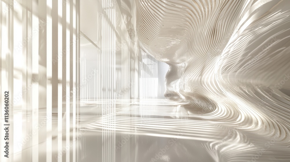 Poster Abstract art representation of clear articulation modern space visual artwork indoor environment artistic viewpoint