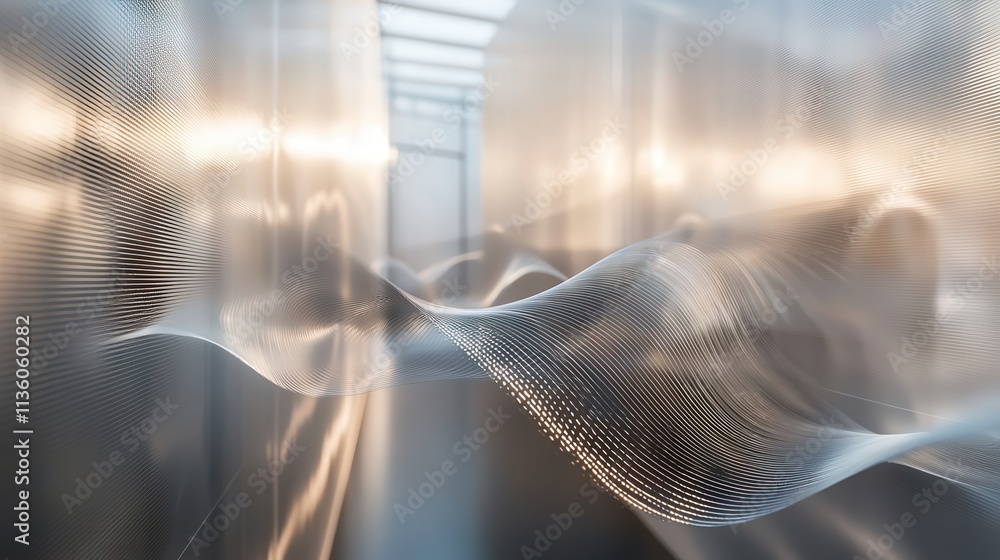 Poster abstract representation of clear articulation modern gallery digital artwork sleek environment aesth