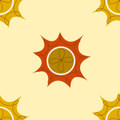 A Beautiful and Colorful Sun Pattern Featuring Vibrant Rays That Radiate Joy and Energy