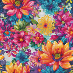 colorful flowers background