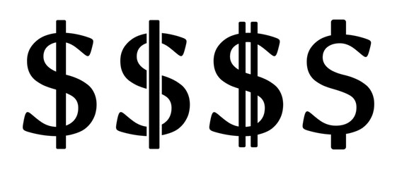 symbol dolara zestaw ikon, grafika wektorowa © robert6666