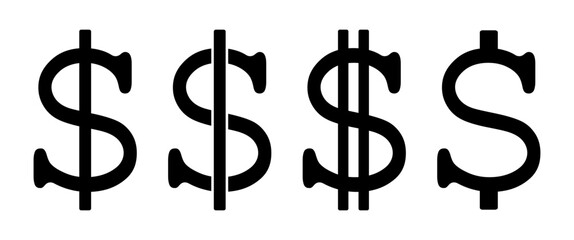 symbol dolara zestaw ikon, grafika wektorowa © robert6666