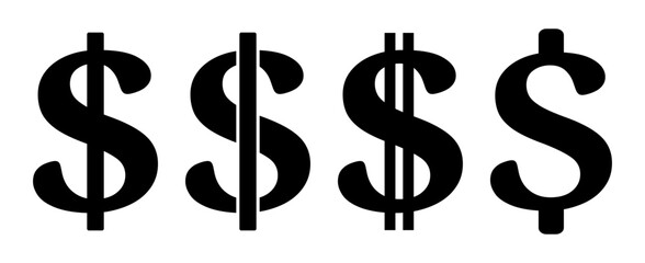 symbol dolara zestaw ikon, grafika wektorowa © robert6666