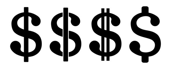 symbol dolara zestaw ikon, grafika wektorowa © robert6666