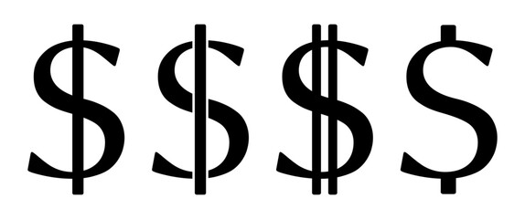 symbol dolara zestaw ikon, grafika wektorowa © robert6666