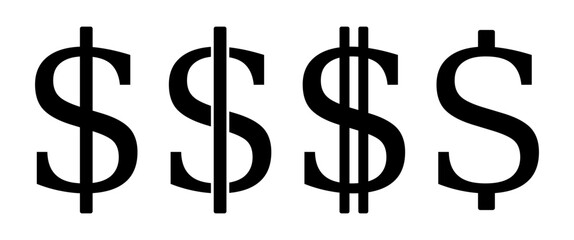 symbol dolara zestaw ikon, grafika wektorowa © robert6666