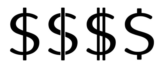 symbol dolara zestaw ikon, grafika wektorowa © robert6666