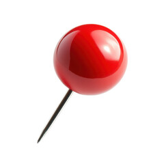 Bright Red Pushpin with Metal Point for Office Organization and Crafting