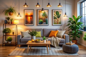Captivating Poster Mockup Concept for New Home Savings Strategy with Modern Aesthetic and Inviting Atmosphere for Real Estate Marketing