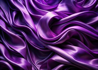 Obraz premium Captivating Purple Fabric with Dynamic Wave Pattern Animation Creating a Mesmerizing Visual Experience for Textiles and Design Enthusiasts